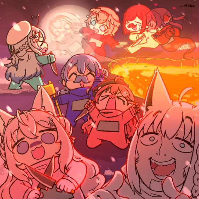 おじたんペロペロこわい
#ホロシチュエーションAmongUs 
#miko_Art
#LamyArt
#AZKiART
#Luillust
#ほしまちぎゃらりー
#マリンのお宝
#こよりすけっち
#絵フブキ
#ノエラート 