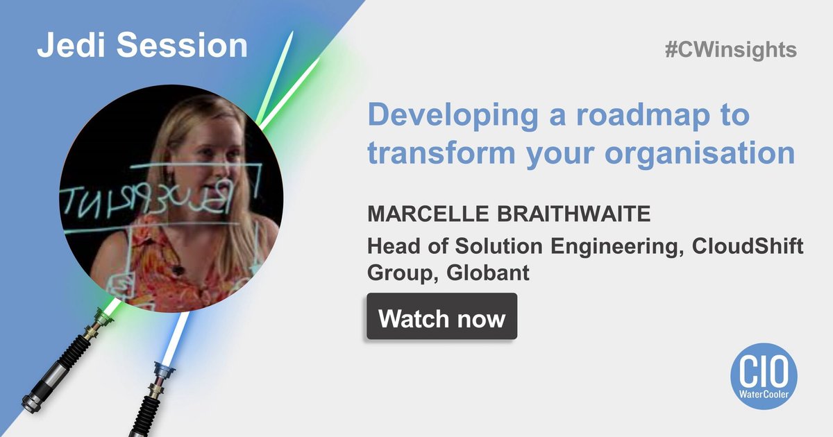 CIOWaterCooler's tweet image. In this Jedi session, Marcelle Braithwaite, Head of Solution Engineering at @CloudShiftGroup, a division of @Globant; takes us through the key factors to consider in your business transformation. Watch now to learn: bit.ly/3HKRLm4
#CWinsights #data #digitaltransformation
