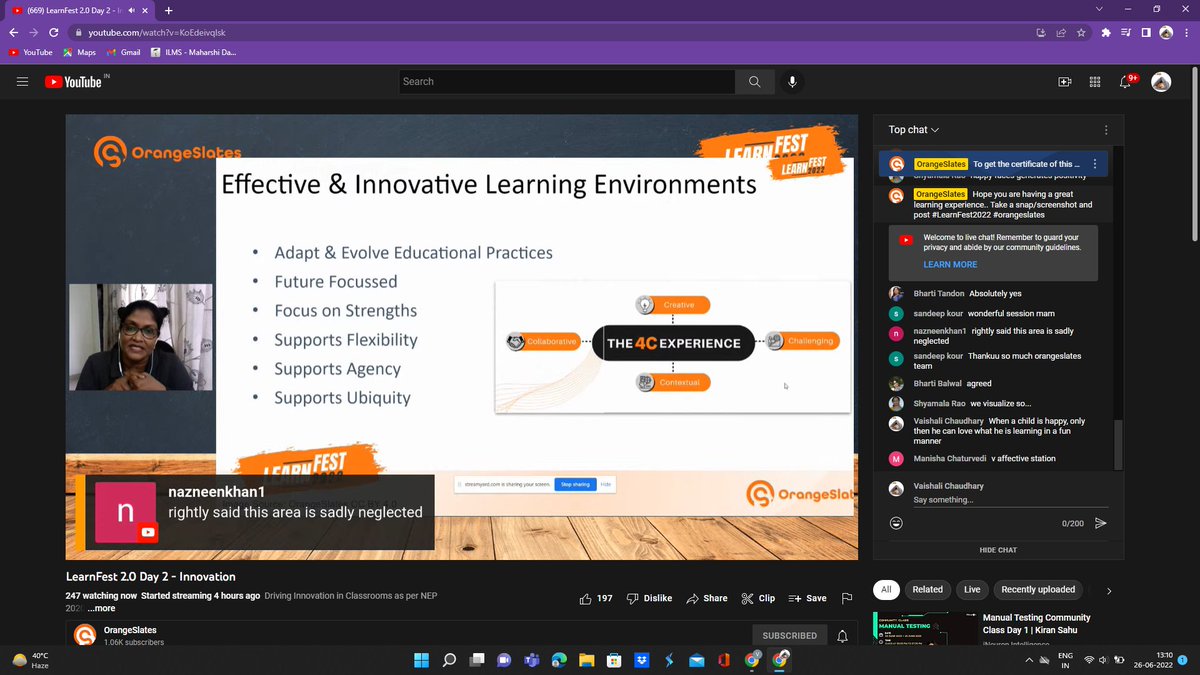 INDEED THAT'S TRUE MA'AM
Amazing things shared over here Thankyou <a href="/Orangeslates/">OrangeSlates</a>
#LearnFest2022 #orangeslates <a href="/Sethvrushus/">Vrushali Sheth</a>
