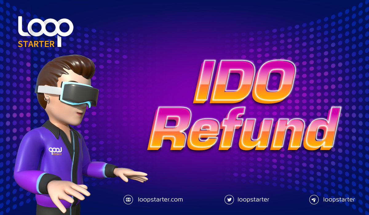 Hi LOOPs Community,

#LOOPStarter would like to announce that we are refunding 100% of the investments to all WalkN IDO participants.

As we don’t feel safe and want to protect investment for our community.

Check it here: loopstarter.substack.com/p/walkns-ido-h…
#WalkN #LOOPs #IDO #Launchpad