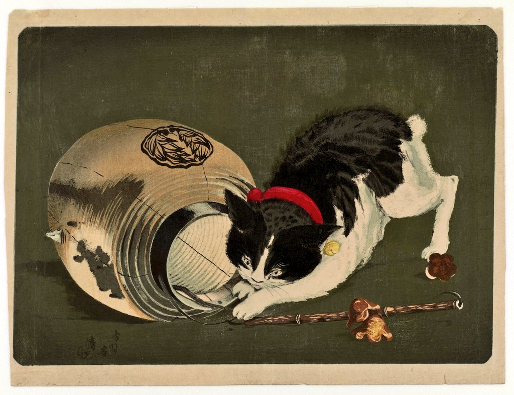 Fenerli Kedi
Ressam : Kobayashi Kiyochika
1877

#KediMüzesi için...
Saygılarımla