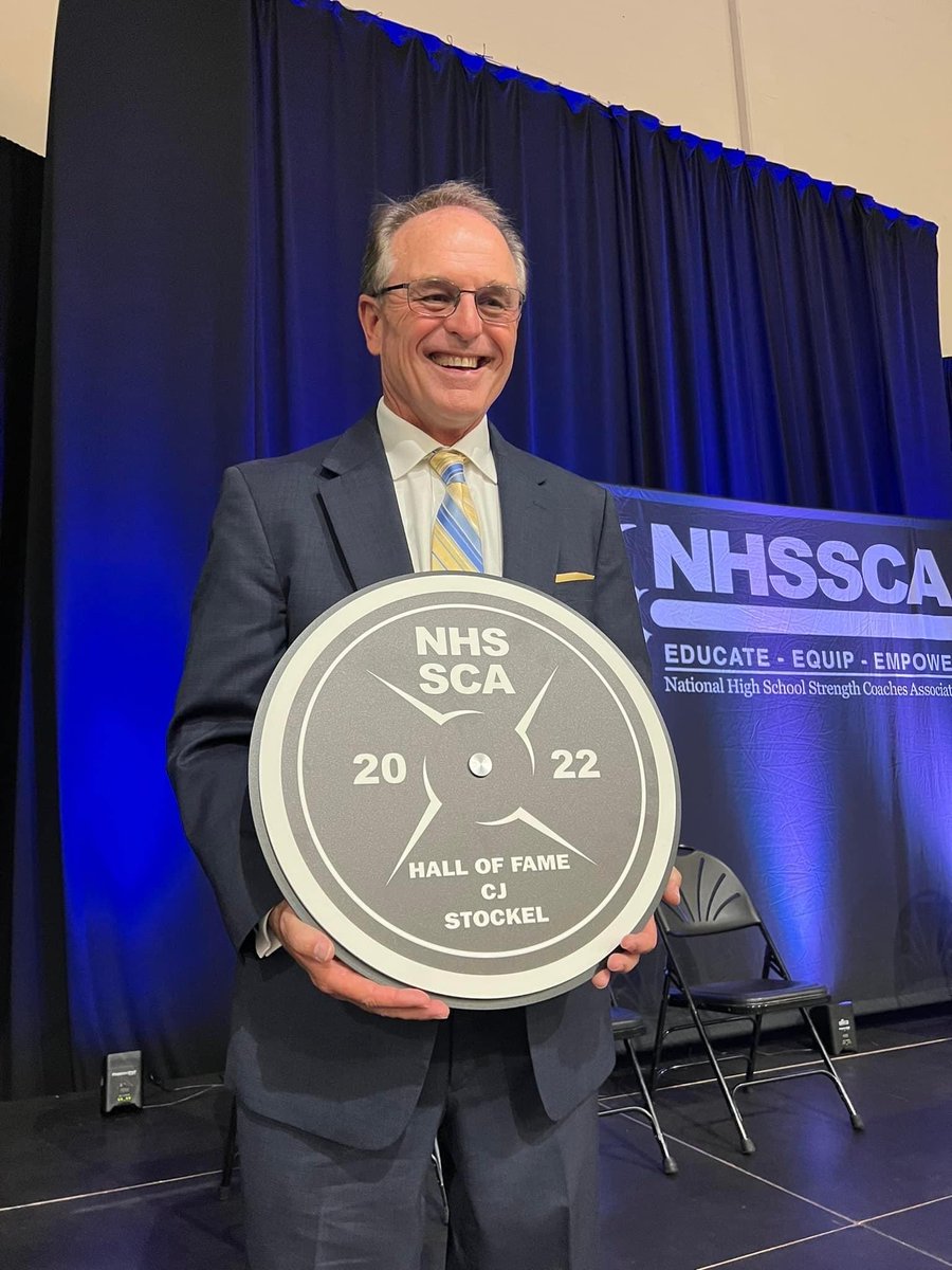 WA_Strength's tweet image. Congratulations to former Woodward strength and conditioning coach CJ Stockel.  He was inducted into the NHSSCA’s Hall of Fame this weekend in Nashville.  Coach Stockel was recognized for his lifetime of coaching athletes in high school weight rooms around Georgia.