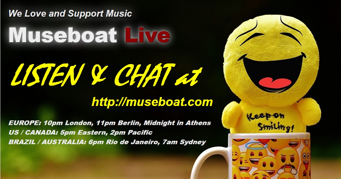 TJ´s Muse Bridge show at museboat.com presents @SharonMarieWhi8 @DelphiRavens @sweet_crystal @ivar0707 @JessieGalante @AmbiconMusic @AnomalyAlien @TheoryBand @VioletBlend Join us in the chatroom at museboat.com/indexhome.html… ~~ 5pm Eastern/2pm Pacific/10pm London