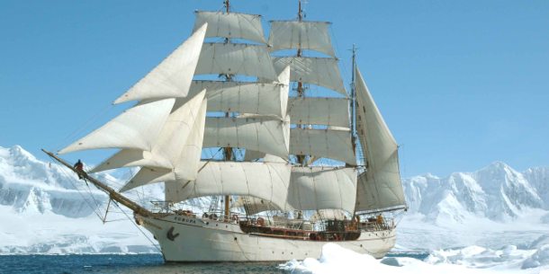 EcoClipper's tweet photo. “The pessimist complains about the wind; the optimist expects it to change; the realist adjusts the sails.”
― William Arthur Ward.
📸 Europa in Antarctica
#SailCargo #PowerOfTheWind #Sailing https://t.co/j69BT1LaMr