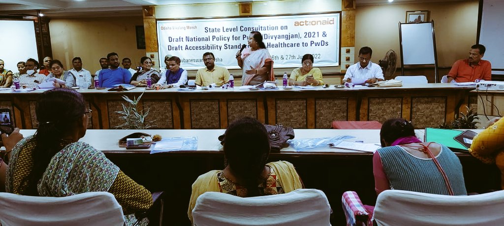 bndurga's tweet photo. State consultation on Draft National Policy for PwDs 21 &amp; Accessibility Standards of Health Care to PwDs organised jointly by @ActionAidIndia &amp; Odisha Viklang Manch mobilising PwD leaders frm 22 districts joined this. @sndeep @dipalisharma02 @prk_2016 @venketswar @patra_debabrat https://t.co/cYdhxB8bbl