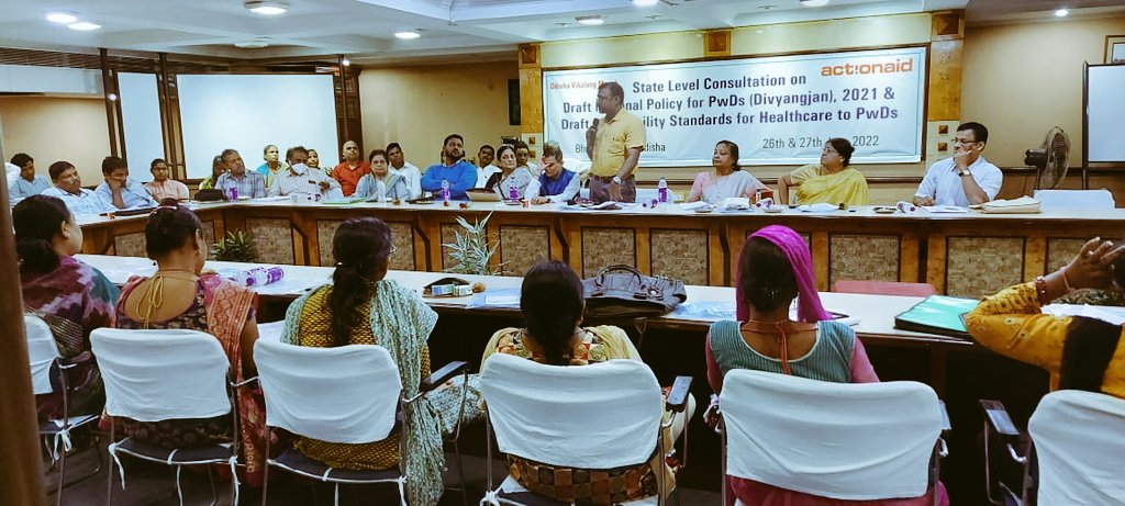 bndurga's tweet photo. State consultation on Draft National Policy for PwDs 21 &amp; Accessibility Standards of Health Care to PwDs organised jointly by @ActionAidIndia &amp; Odisha Viklang Manch mobilising PwD leaders frm 22 districts joined this. @sndeep @dipalisharma02 @prk_2016 @venketswar @patra_debabrat https://t.co/cYdhxB8bbl