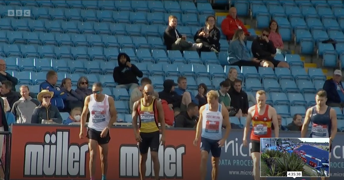 cpsportscentre's tweet image. Screenshots of British Champs from BBC iplayer. Saturday bit better than Friday, but small crowds. Venue was Manchester Regional Athletics Arena, with covered seating for 6500. Should have been packed. What happened? @WorldAthletics @OlympicChannel @BritAthletics @CPSP2020