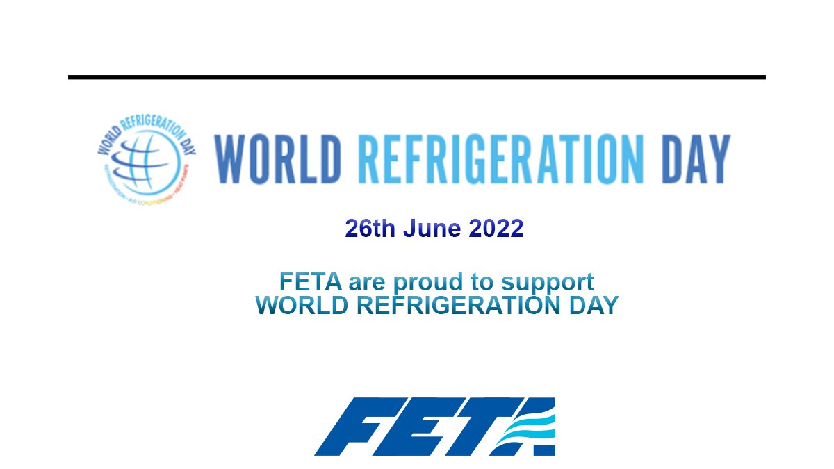 FETA proudly celebrate World Refrigeration Day! @WorldRefDay This year's theme is Cooling Matters. 
Find out more about #WorldRefrigerationDay here: worldrefrigerationday.org/cooling-champi…  #CoolingChampions #WREFD22