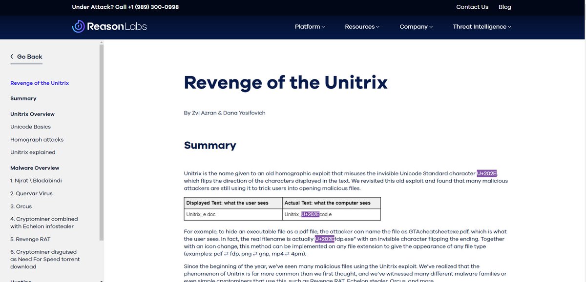 Reasonsecurity's tweet image. 🚨Our newest research report is now live

This report details #Unitrix, which is an exploit that&apos;s widely used all over the world with new campaigns and #malware being delivered daily

Learn all about it below👇

reasonlabs.com/research/reven…

#ThreatIntelligence