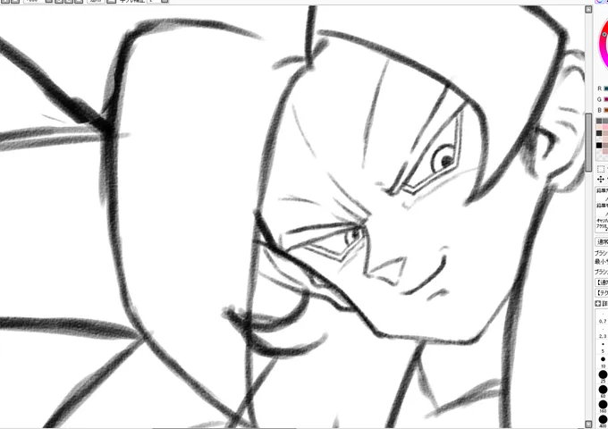 ずっと描きたかったやつのラフ 
