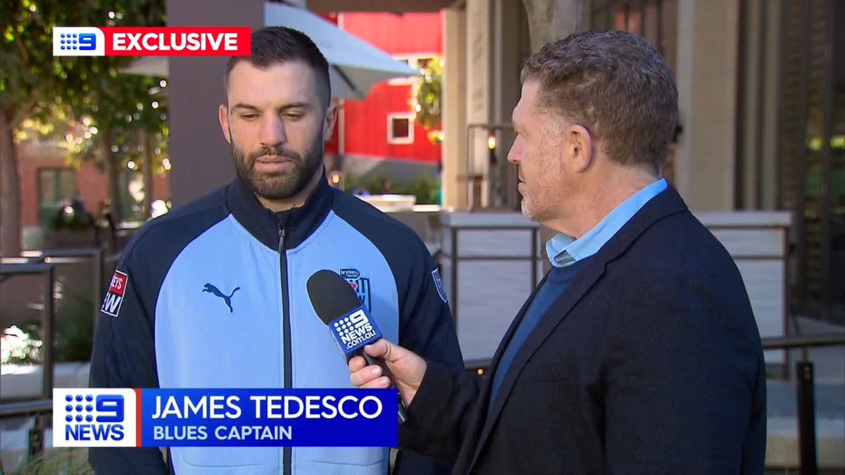 EXCLUSIVE: Blues captain James Tedesco says a new-look squad has brought fresh energy into camp which will help New South Wales level the State of Origin series here in Perth tonight. @Danny_Weidler #9News 