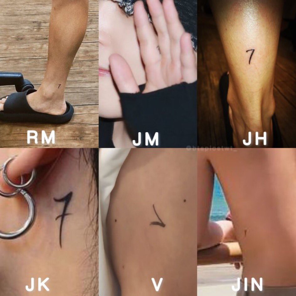 📸 Tatuaggi dell'amicizia dei membri: Kim Namjoon ✔️ Park Jimin ✔️ Jung  Hoseok ✔️ Jeon Jungkook ✔️ Kim Taehyung ✔️ Kim Seokjin ✔️ Min Yoongi  [mistero della fede] @BTS_twt ©btspicstwt_, image size:944x944
