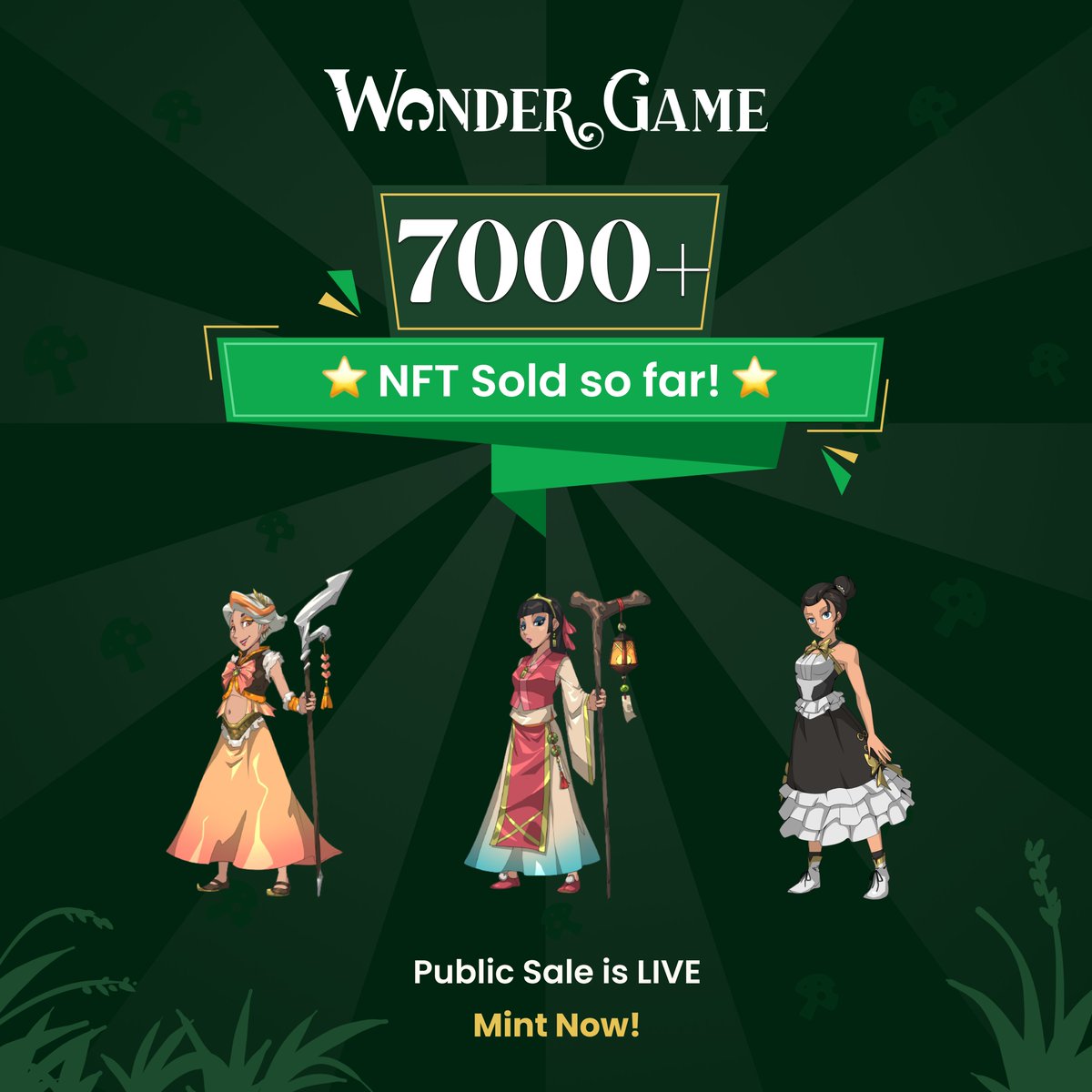 wonderdotgame's tweet photo. We have sold 70% of the NFT already and the number keeps on growing! 🔥

Giveaway - 1 Character NFT ✨
Like, Retweet and Tag 3 friends 

Mint now and Join us!
https://t.co/bBH42nF2GI https://t.co/WehrHFJRNF