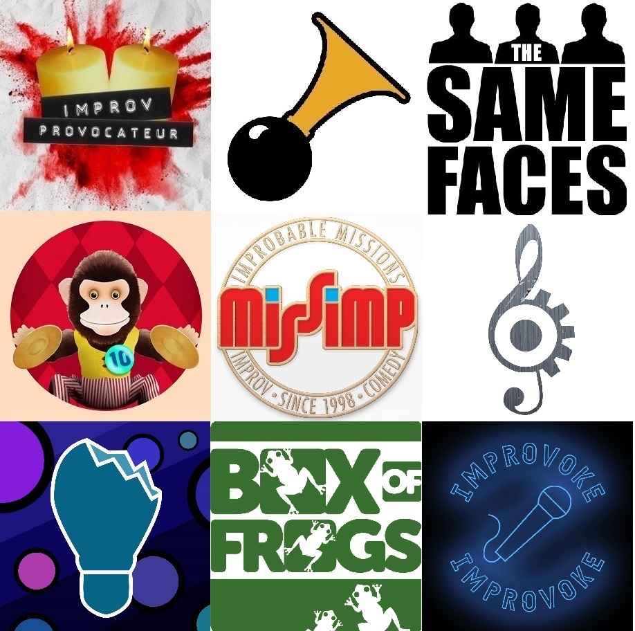 So many great groups in the Midlands.

<a href="/BoxOfFrogsImpro/">Box Of Frogs 🐸</a>
@CoventryImprov
<a href="/HeadlinesComedy/">Behind The Headlines</a> 
<a href="/improv_musical/">The Improv Musical</a>
<a href="/ImprovokeImprov/">Improvoke</a>
<a href="/Jumprov/">Jumprov</a>
<a href="/MissImp_Notts/">MissImp: Notts Improv Theatre</a>
<a href="/RhymesImprov/">Rhymes Improv | East Midlands</a>
<a href="/TheSameFaces/">The Same Faces</a>
<a href="/TinyImprov/">Tiny Stories Improv</a>
<a href="/WarwickImprov/">Warwick Improv</a> 
<a href="/watchthisimprov/">Watch This Improv</a>

midlandsimprov.com/2022/06/26/lis…
