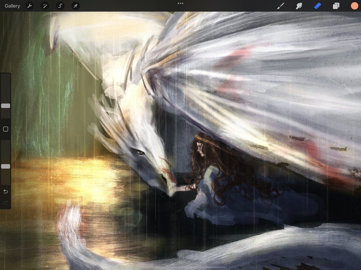Working on dragon Draco / princess art tonight