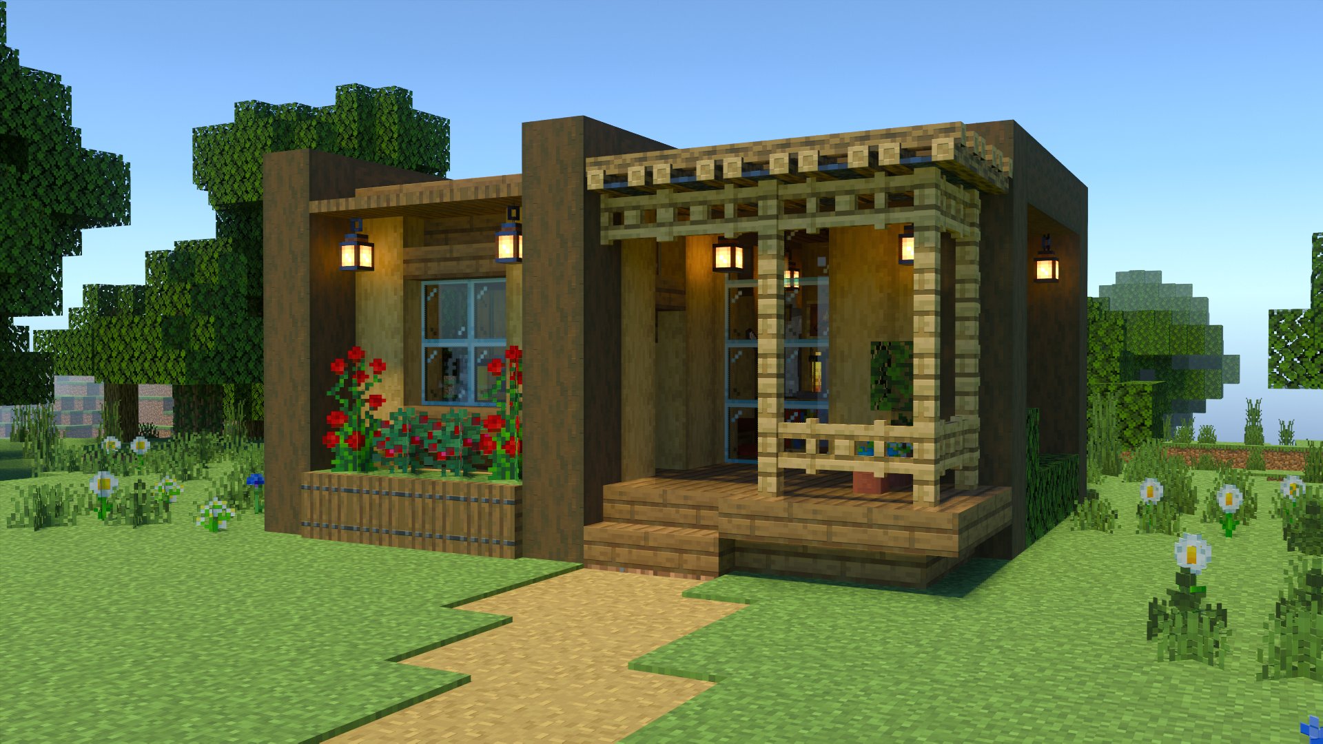 こぐまぷろ Kogumapro 今日は木造でモダンハウスを作ってみました マイクラ Minecraft建築コミュ マインクラフト Minecraft バニラ建築学部 T Co 0s9stsxzar Twitter