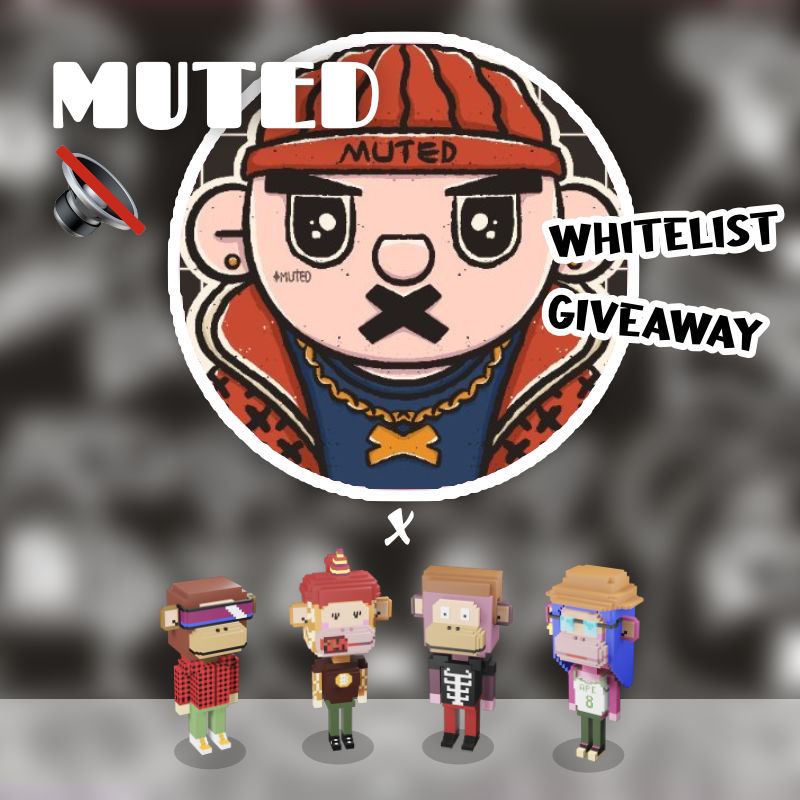 Apetimism's tweet photo. 📢🎉 MUTED🔇 Whitelist Giveaway 🎉📢

Reward: 3 MUTED🔇 whitelist slots for #Apetimism holders.
 
To enter: Hold at least 1 Apetimism NFT, complete all the tasks on our giveaway portal to win a whitelist https://t.co/Jm76oxSh1G

Ends: Jun 27th @ 13:00 (GMT)

Break a leg! 🍀🍀🍀 https://t.co/gBoZz8Vgsi