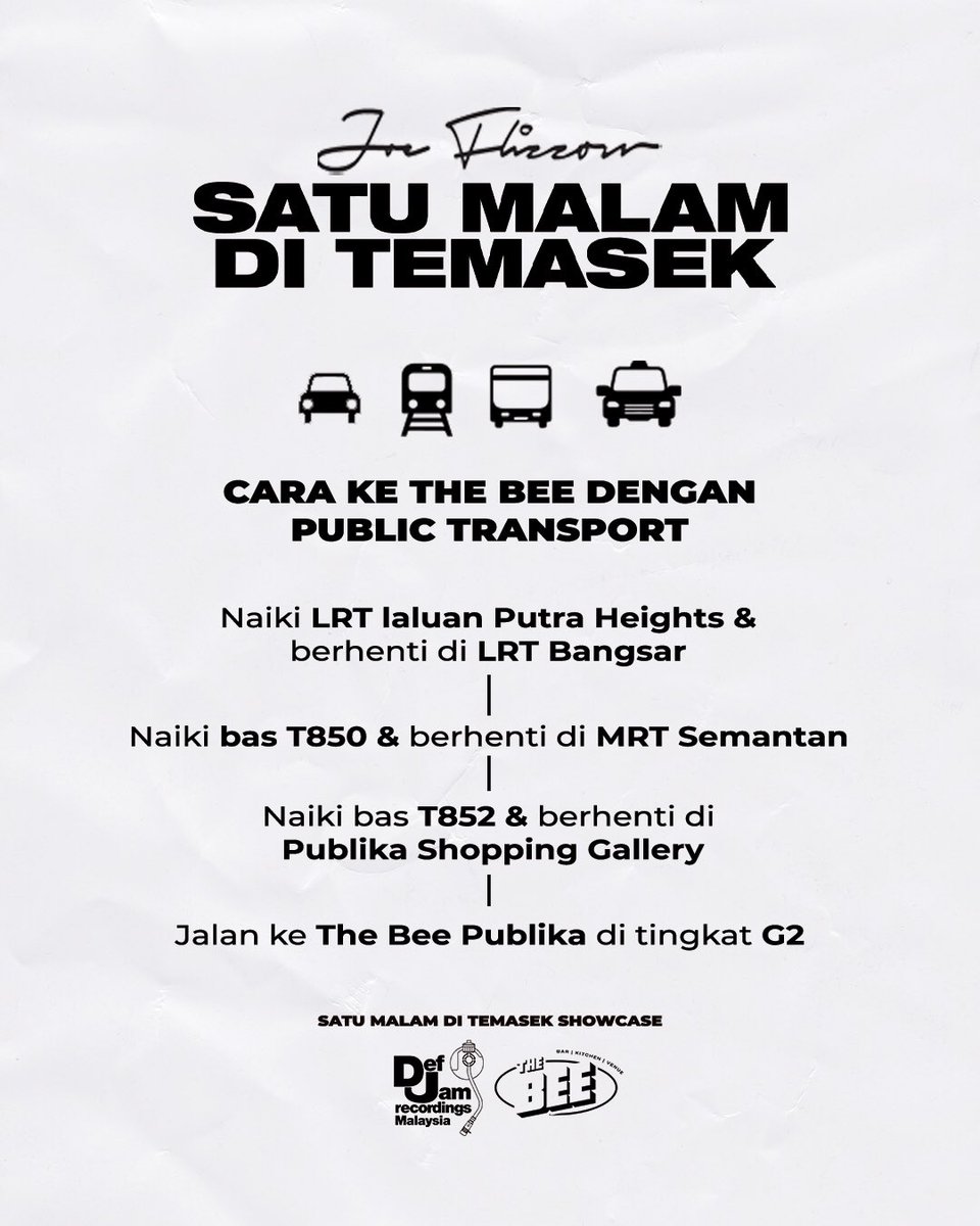 defjammsia's tweet photo. Untuk you guys yang datang showcase with public transport, here’s the instruction for you🤔
#SMDT #JoeFlizzow #DJCza #GardWuzgut #Yonnyboii #PeleL #Fuego #Dan$hiv #DefJamMsia #DefJamSEA https://t.co/mrH0u8vDuG