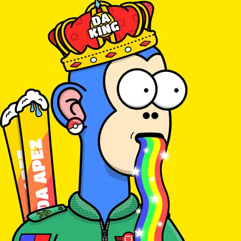 kingmaiar's tweet photo. @Da_Apez The 1/1 King with Rainbow! 👑🌈 https://t.co/7poo2S2Rf5