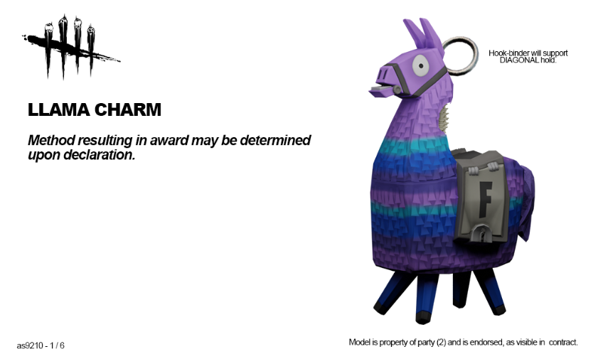 Fortnite Llama charm in Dead by Daylight 