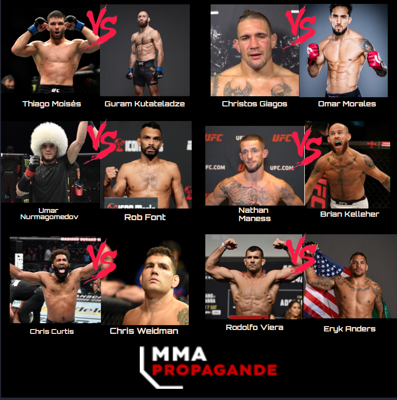MMAPropagande's tweet photo. 📃 #UFCMatchmaking 📃
Voici les oppositions que l'équipe MMA PROPAGANDE 👊🇨🇵 propose aux combattants des 6️⃣ derniers fights de la carte #UFCVegas57 :
Qu'en pensez-vous ? https://t.co/6jMilCfYkF