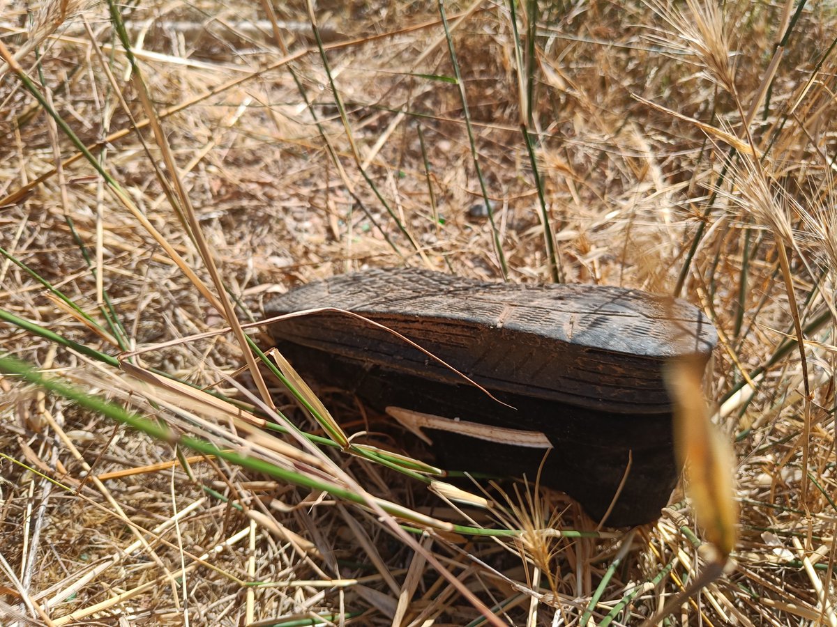 Gabriela_Schz's tweet photo. Los restos del último salto de la valla de Melilla, desde el lado español. Sobre esa garita (con la bandera española bien visible) se subieron agentes marroquíes para lanzar piedras a quienes estaban en lo alto de la alambrada. Los fallecidos y heridos, apilados al otro lado. https://t.co/yOkOwJVcuR