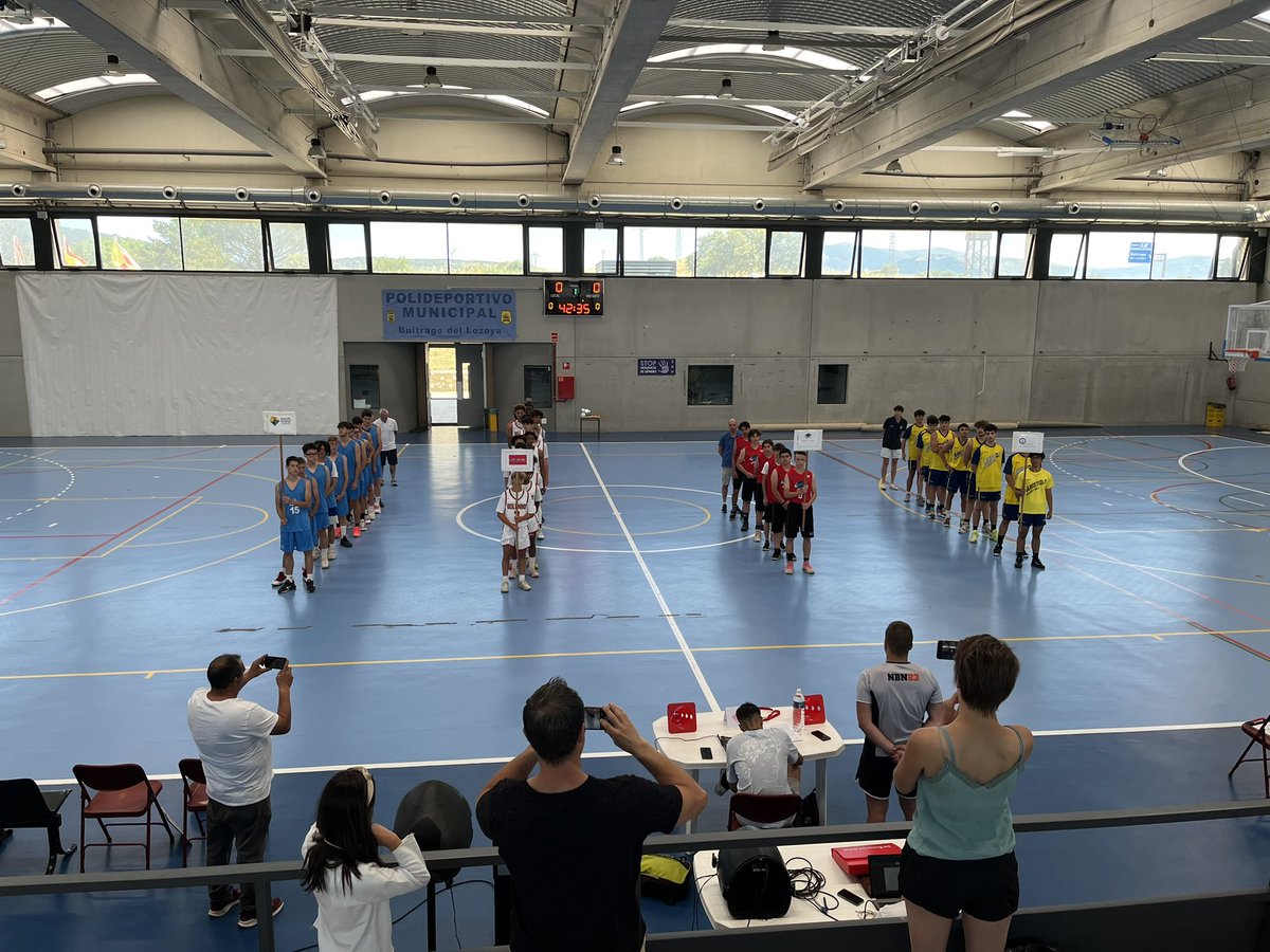 willyflu's tweet photo. The opening ceremony of the inaugural GSD international basketball tournament in Buitrago Spain @CHCNexus #CHCUSSpain22 https://t.co/LFxB5Cfr7h