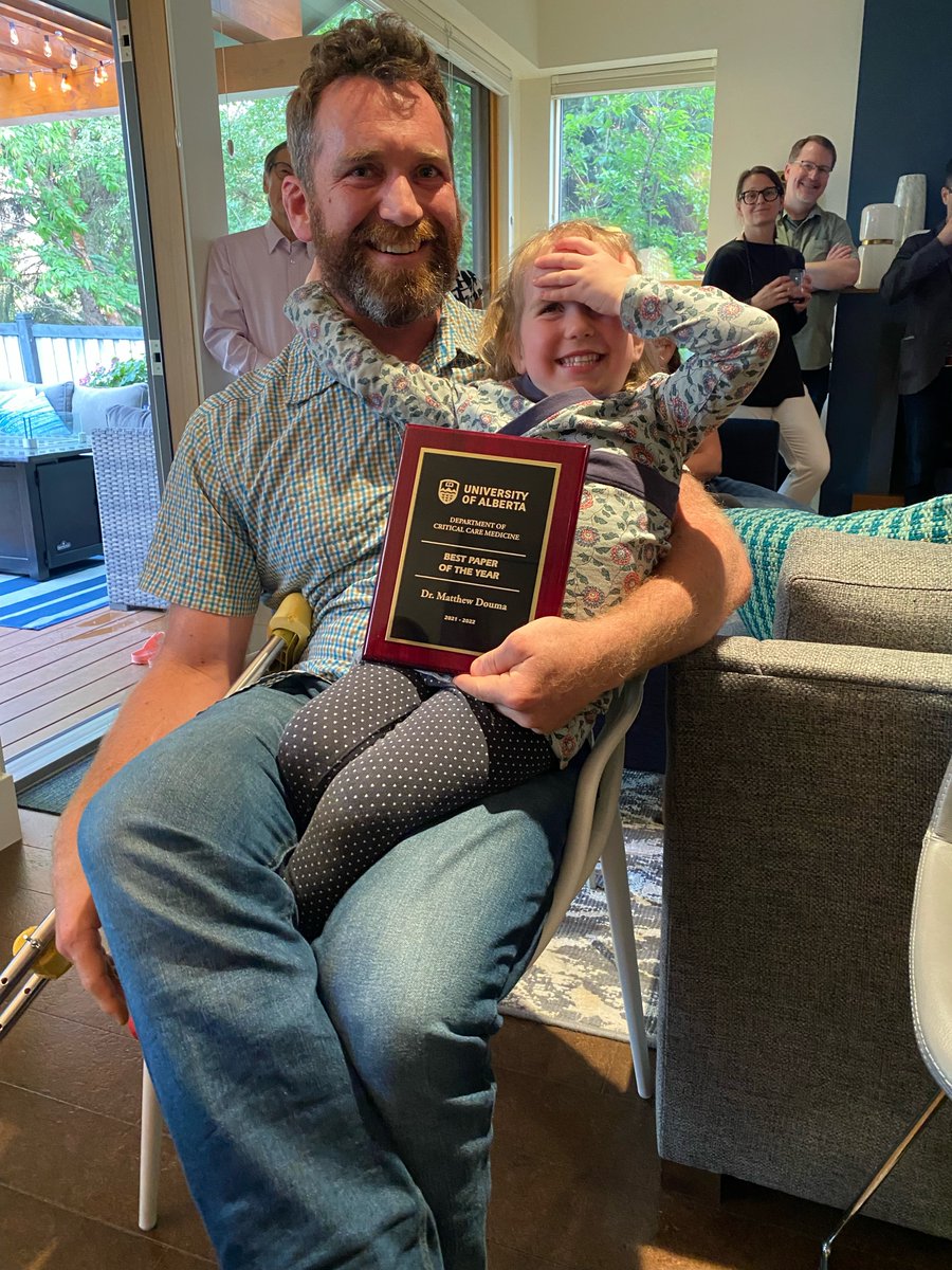 Congratulation to early career clinician researcher Matt Douma for his award of "Best Paper of the Year" and for championing the patient and family voice in critical care <a href="/UAlberta_ICU/">UAlberta Crit Care</a> <a href="/drslmd/">Shelley Duggan</a> <a href="/JonDavidow/">Jon Davidow</a> pubmed.ncbi.nlm.nih.gov/34592400/