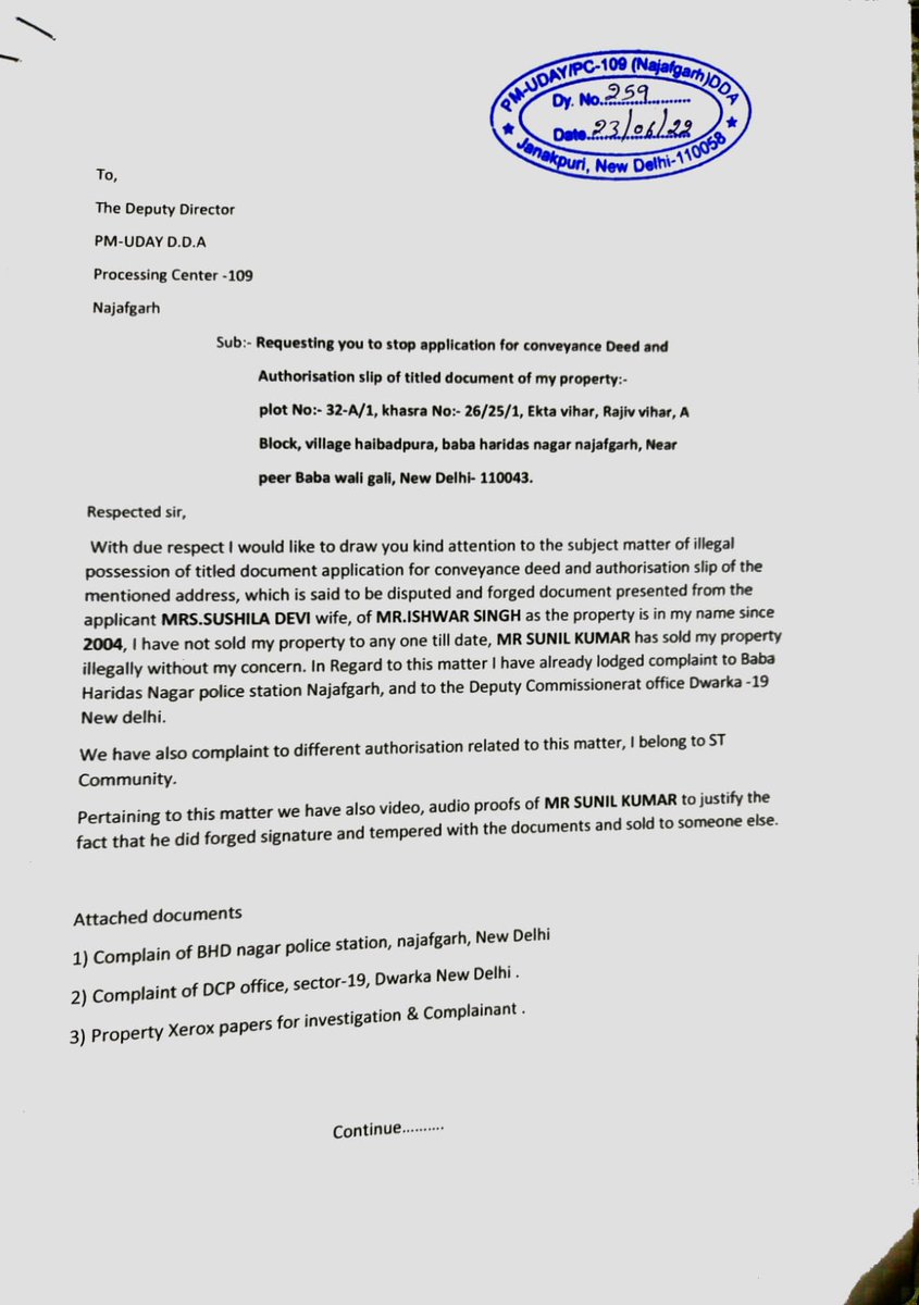 BeeSarcastic's tweet photo. This letter has been dispatch through speed post to PMO @PMOIndia please initiate receiving. 
also to @official_dda DDA Najafgarh PC-109. https://t.co/xhDUc4BTAe