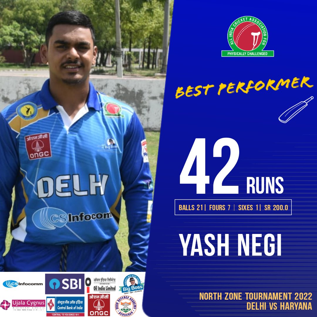 abled_of's tweet photo. Yash Negi is a class act.Great going champ!
#DifferentlyAbledCricketAssociationOfHaryana #DACAH #aicapc #divyangcricket
#allindiacricketassociationforphysicallychallenged #northzone #northzonetournment #sonipat #haryana #physicallychallenged #cricket #team https://t.co/EbgeDIQwkt