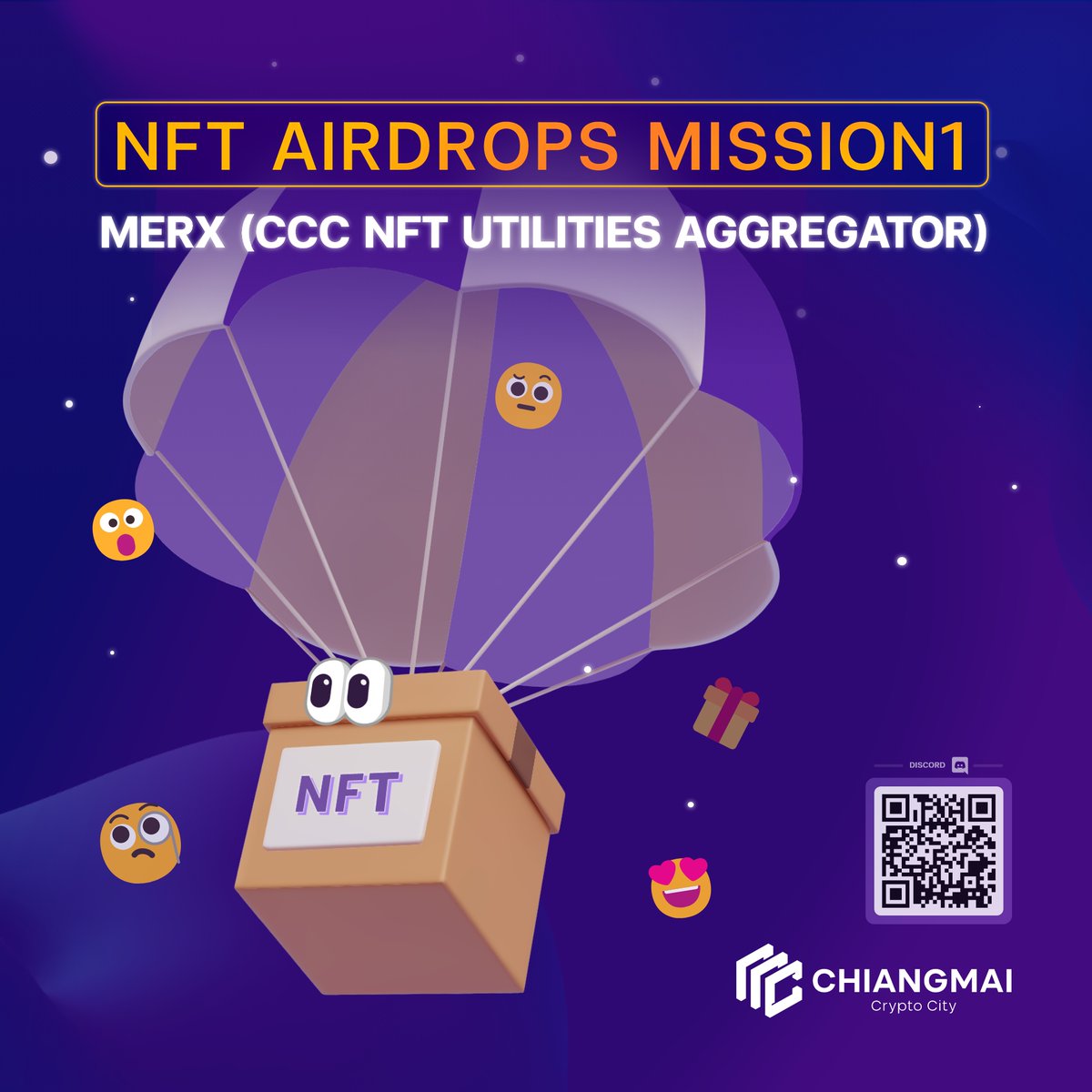 Chiangmaicrypto's tweet photo. NFT Airdrops MISSION1
MERX (CCC NFT Utilities Aggregator)

กิจกรรม like &amp; share เพื่อรับ NFT Airdrops
ของ Chiangmai Crypto City (CCC)

เงื่อนไขการรับ
1. ​ร่วมกิจกรรม 
ผ่านลิงค์ https://t.co/A6lDvFM4D2
2. ลงทะเบียน CCC wallet
ลิงค์ลงทะเบียน  https://t.co/lnHpVQixwA
#Airdrop #NFT https://t.co/DVYrImUB5F