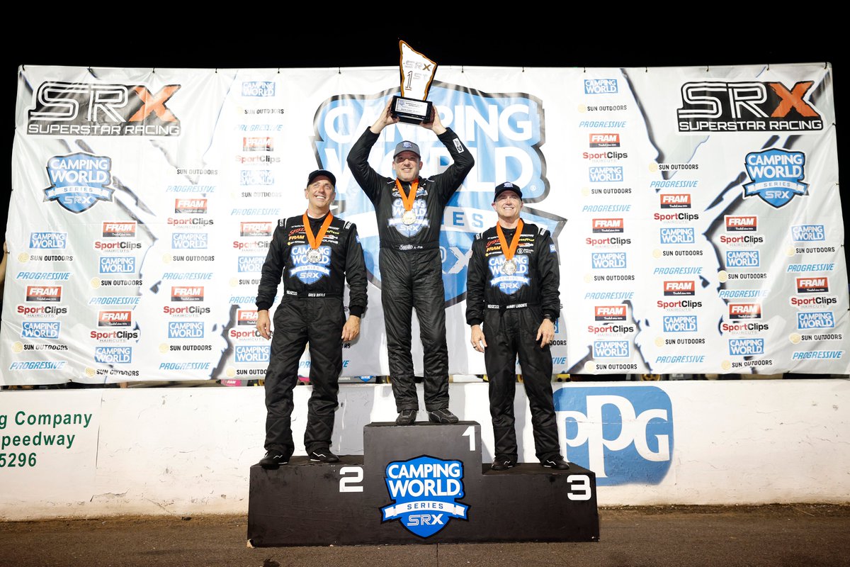 TonyStewart's tweet photo. Third career SRX win. First of the season. More to come. 💪 https://t.co/mEbHRCIbTr