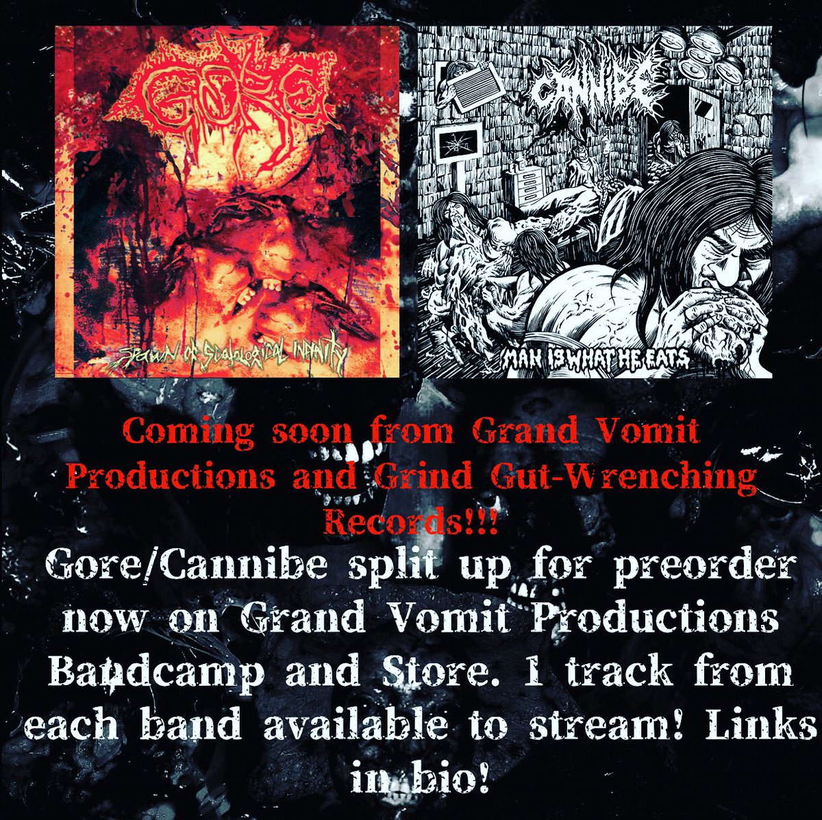 Preorders up NOW. GrandVomitproductions.com grandvomitproductions.Bandcamp.com   #goregrind #grindcore #deathmetal #undergroundmusic #noise #gore #cannibe