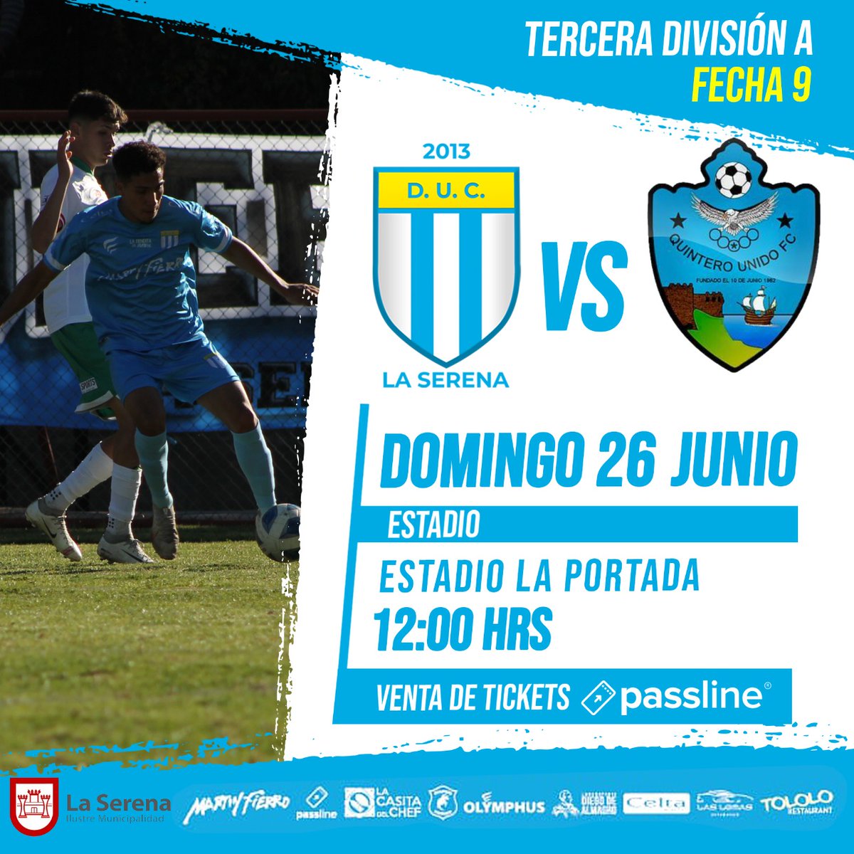 DUCLaSerena's tweet photo. MATCHDAY. Acompáñanos en una nueva jornada de Tercera División A buscando una victoria que permita lograr el objetivo de la siguiente fase #VamosDUC  

Entradas 🎫-> https://t.co/eQfWlTQMM4 https://t.co/Z9qVvRK0Xj