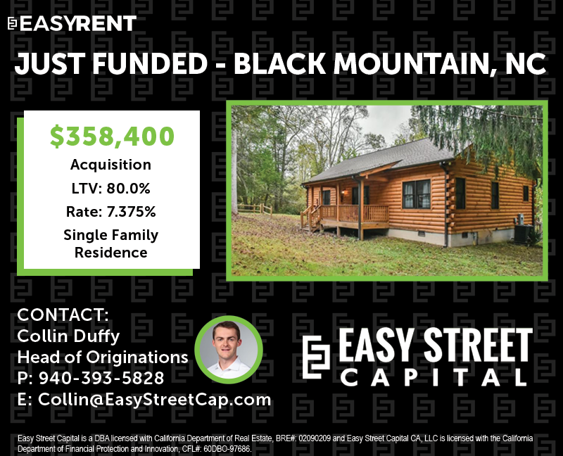 EasyRentESC's tweet photo. #JustFunded
Another #STR acquisition in North Carolina, this time in Black Mountain, a beautiful destination nestled in the Blue Ridge Mountains near Asheville.  STR professionals continue to expand their portfolio in this year-round vacation destination with @EasyStreetCap https://t.co/tdSnMJKRxO