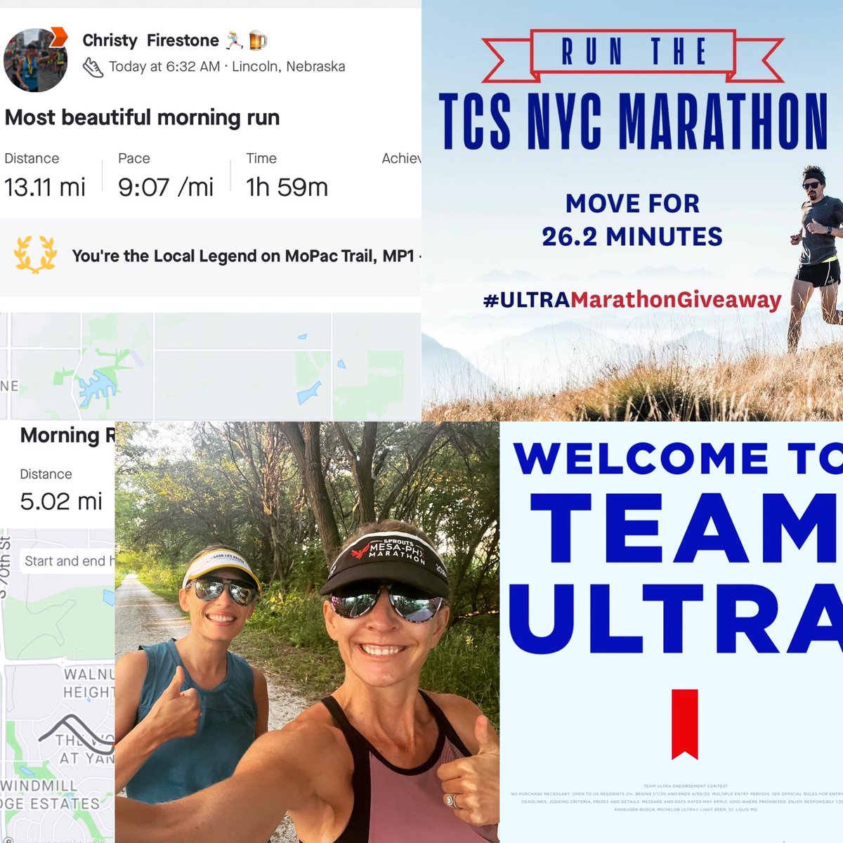 @MichelobULTRA marathon training for #ultramarathongiveaway 13.1 trail miles today @nycmarathon @WahooRunning #runforultra #reptheribbon #runforjoy