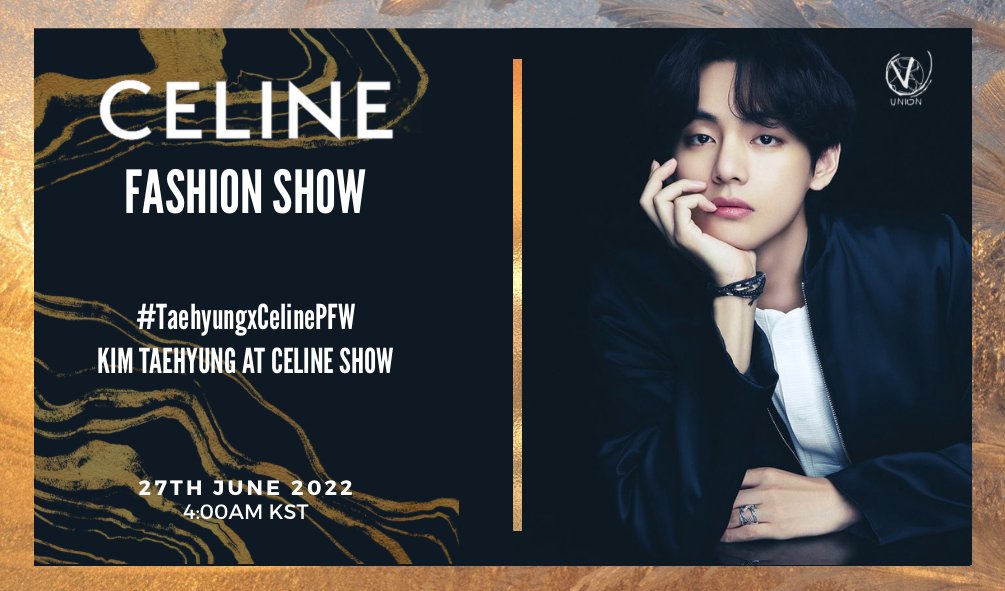 BTSVspanish's tweet photo. Ya casi es hora del fashion show de Celine, donde Taehyung estará presente como invitado especial. 
Comparte los hashtags y vamos a darle todo nuestro apoyo! 
#TaehyungInParis #TAEHYUNGxCeline https://t.co/5yZMjCl7Lt