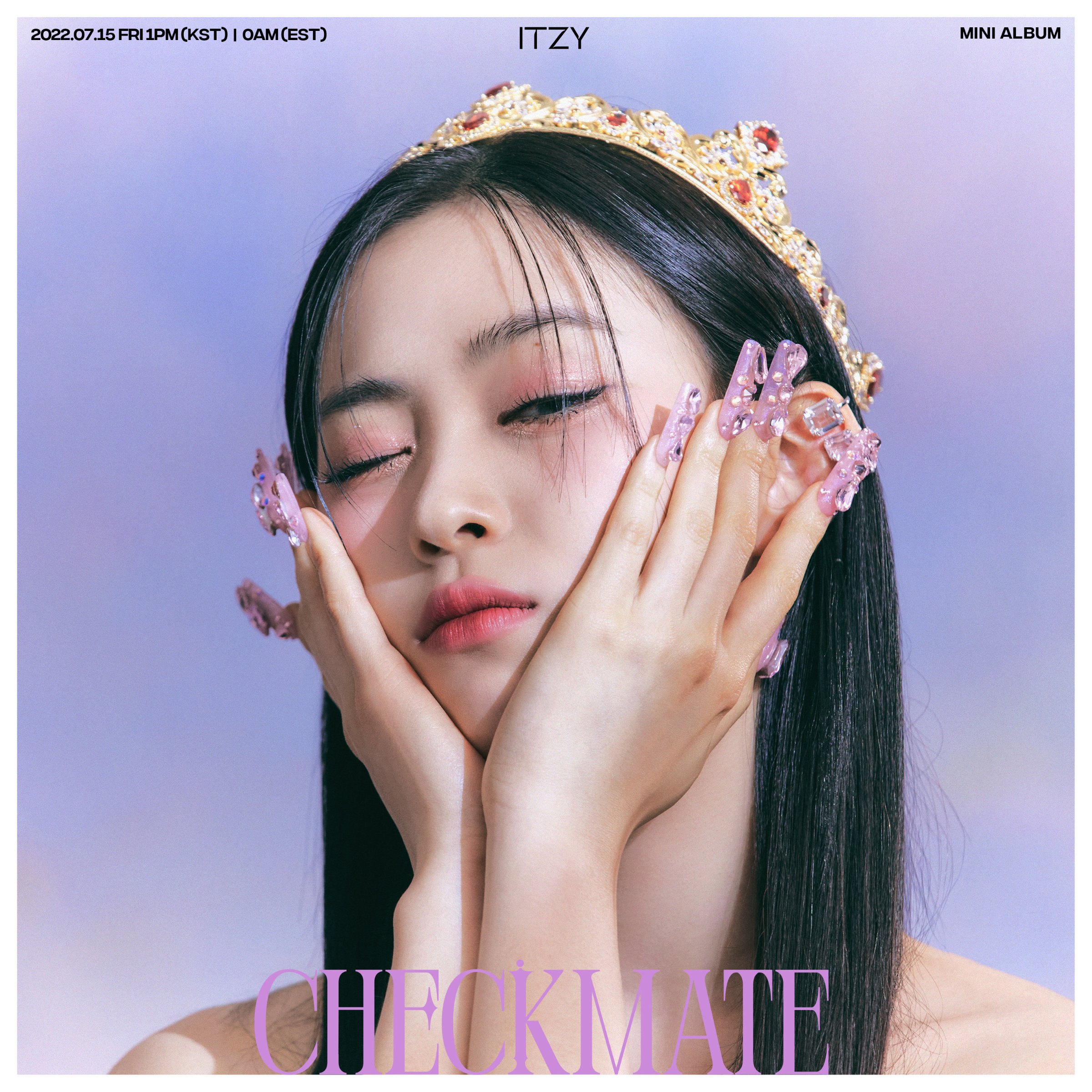 ITZY RYUJIN SIGNED 5TH MINI ALBUM 'CHECKMATE' OFFICIAL EVENT POSTCARD