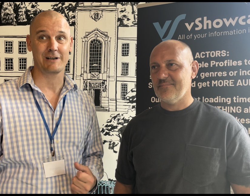 vshowcards's tweet photo. The prolific actor @only1DeanKilbey in conversation with our own @darrentassell at @KingstonFilms about his starring role in MANFISH comedy. We are at the festival all day at the @Rosetheatre venue so come and say hello https://t.co/v9Caiwa4xz