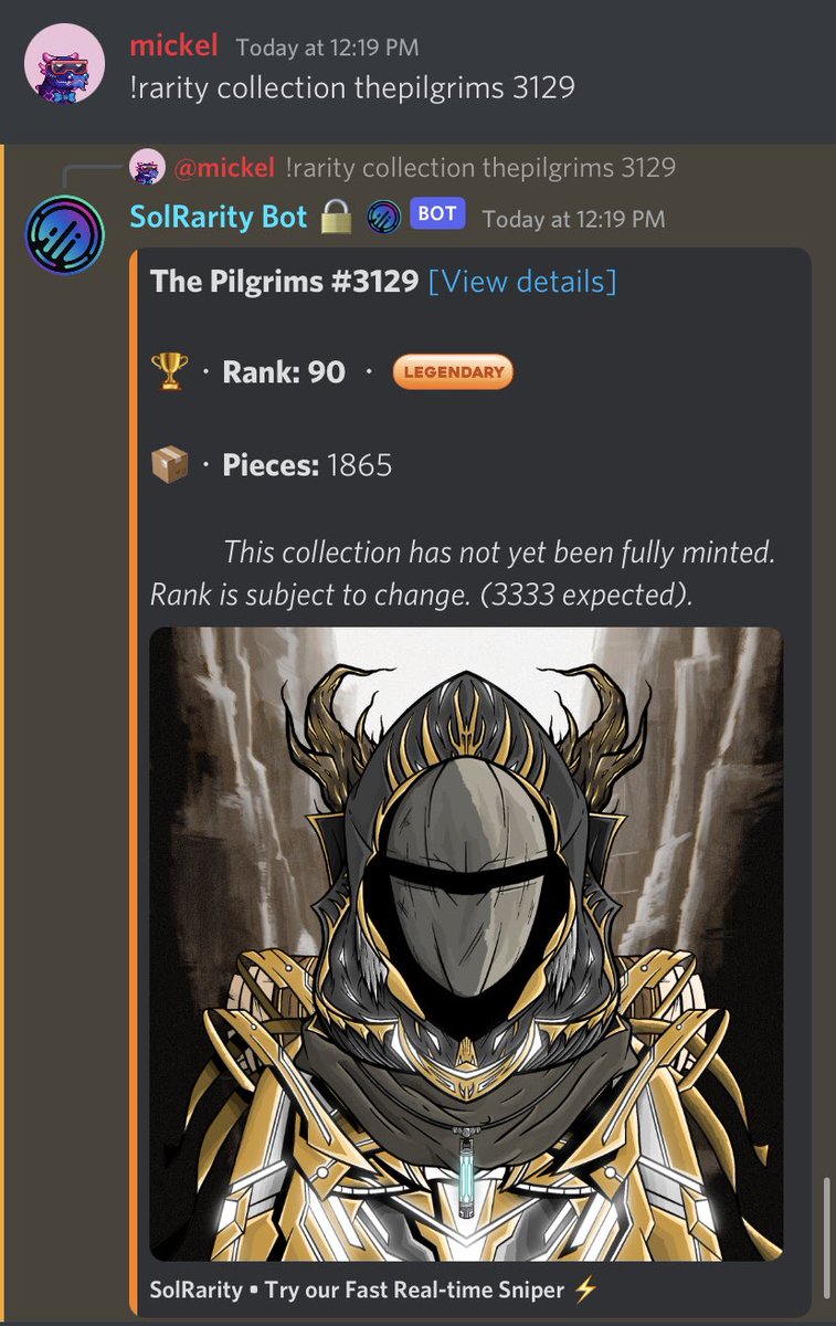 MickelCrypto's tweet photo. LFG I GOT LEGENDARY #PAGMI @ThePilgrimsNFT https://t.co/gNXCrEkbEY