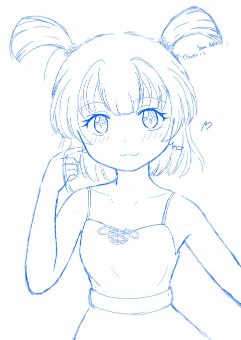 シアオちゃんも下絵完了ニョロね～(=゜ω゜)ノウニャンコ#シアオアート #絵描きさんと繫がりたい 