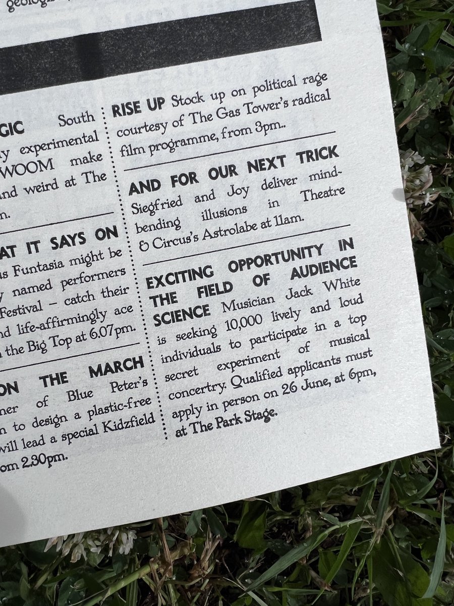 Jack White. The Park. 6pm.