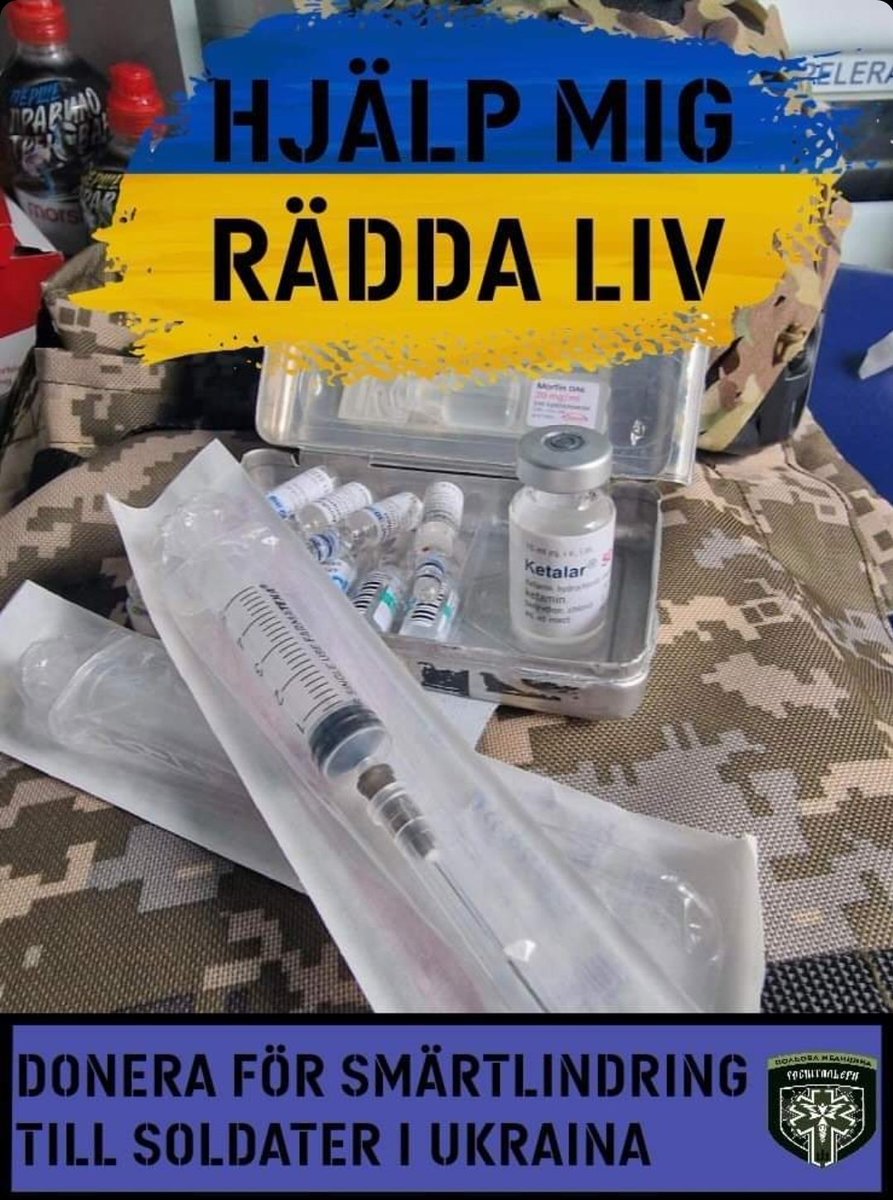 OkandSoldat's tweet photo. VI HAR EN LÖSNING
Men behöver pengar. Efter rop på hjälp blev jag kontaktad av person med företag som kan hjälpa till med Ketamin för smärtlindring, men det är dyrt. Hjälp mig rädda liv och minska lidande. 
Swish 0702085245 https://t.co/Bc9xWHSbxO