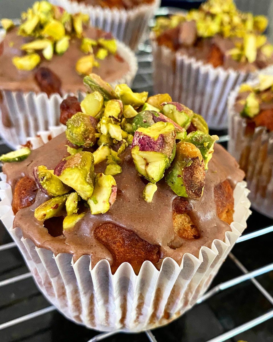mrssbilton's tweet photo. Don’t they say ‘starve a fever, feed a cold’?

Well I have a stinking cold so I’m doing just that with fresh apricot &amp; pistachio muffins inspired by a @DeliaOnline recipe from her Summer Collection. https://t.co/FxKlFQ5p6A