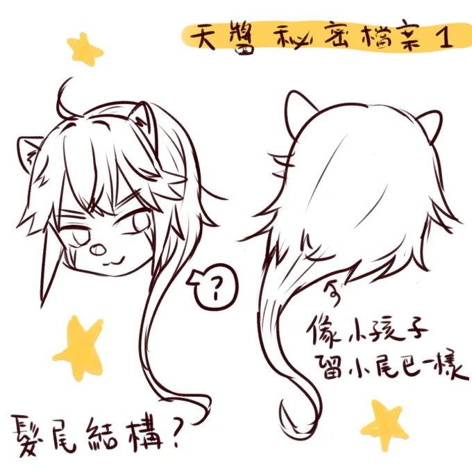 之前被問到天醬的小尾巴其實是長成這樣～
#畫畫天
@astra_ten 