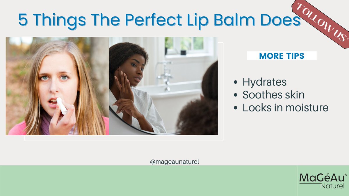 MaGeAuNaturel's tweet photo. The Perfect Lip Balm like ours SPF30 Lip Balm makes our skin 10X Better by giving it a light pop of color and Protection of lips against heat waves.
#mageaunaturel #lipbalms #lipsbalm #lipscare #drylips https://t.co/vtCFlD4Q6q