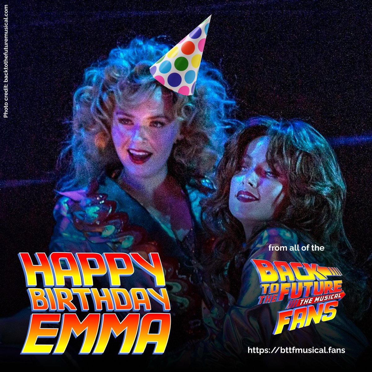 HAPPY BIRTHDAY to @emmawlloyd who plays multiple residents of Hill Valley in @BTTFmusical including #LindaMcFly and #StellaBaines 🥳

We hope you have an amazing day! 🎉

#bttfmusical #backtothefuturemusical #backtothefuturethemusical #bttf #backtothefuture #hillvalley
