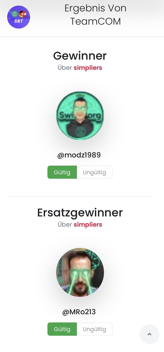 SwissBorgTribe's tweet image. Und die Gewinner sind/and the winners are

🥁🥁🥁

Discounted #PioneerPremium 
➡️ Edson @modz1989 

50 #CHSB
➡️ MathieuR91 @MRo213
🥳🎉👏🏼💚💎

#TeamCOM #SwissBorgPL 
Herzliche Gratulation und vielen Dank an alle, die mitgemacht haben!

#WirSindSwissBorg #WeAreSwissBorg