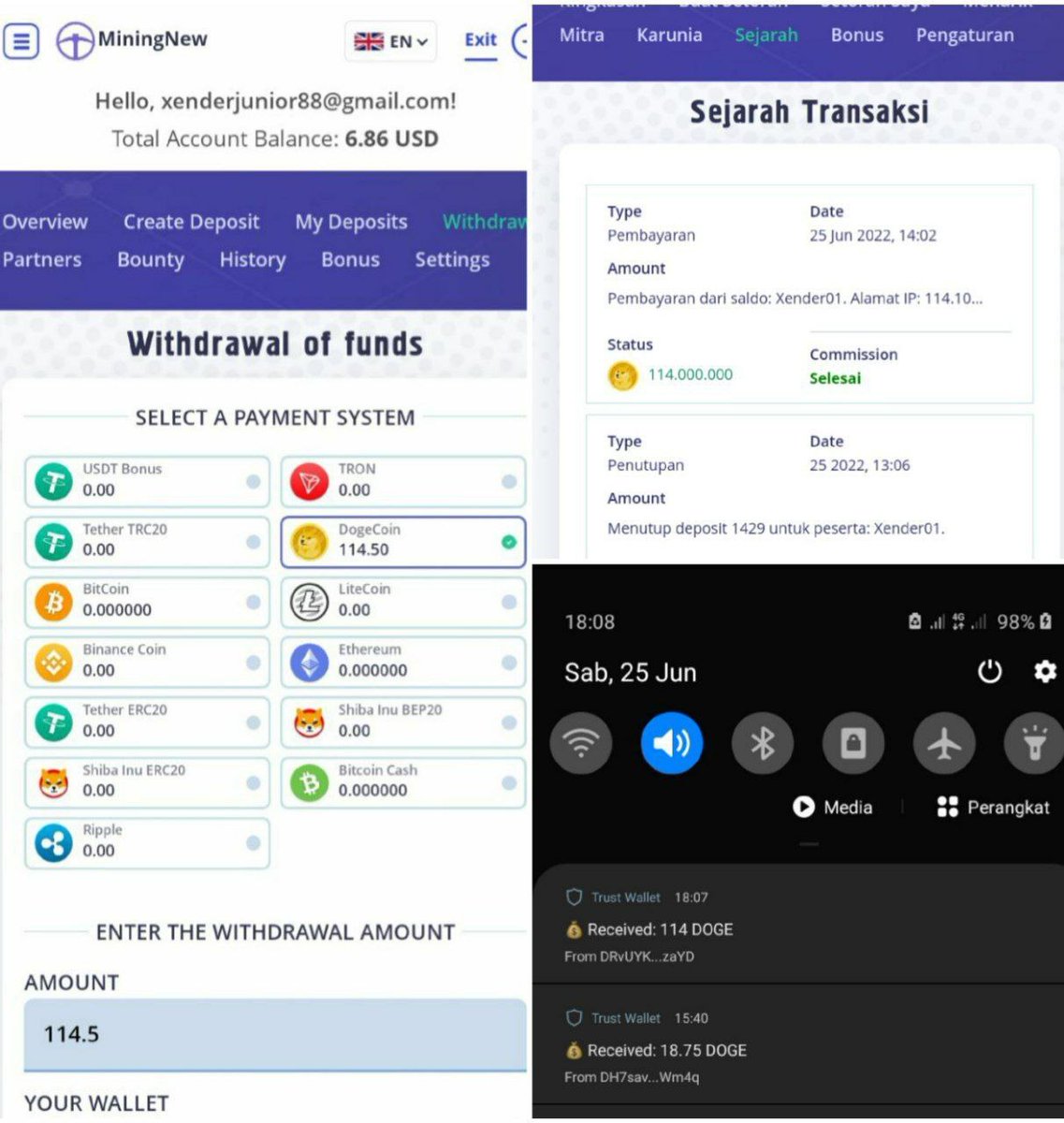 RyanAdika5's tweet photo. 💥MINING NEW HOURLY PROJECTS💥 

🎁Bonus Sigup 10.000 TRX📣

🤝 Referral program: 7% 

📊 Investment plans:
⚡4.75% - 5% Hourly for 24 Hours

👉Min Deposit. 0.002 BTC, 0.05 ETH, 0.2 LTC, 100 DOGE, 0.1 BNB, 200 TRX, 50 USDT.ERC20, 10 USDT.TRC20
☑️Link😍😍

https://t.co/5XLS6pPMHw https://t.co/O52Bx8ZSCs