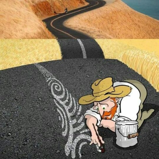 ARToSTUDENT's tweet photo. Paint a road , Vincent https://t.co/WGc6tR9JAT